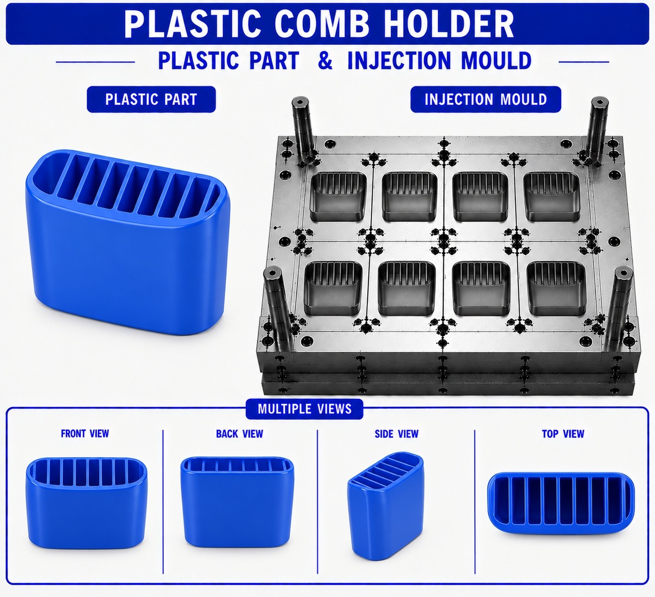 Plastic Comb Holder Mould and Moulding Service